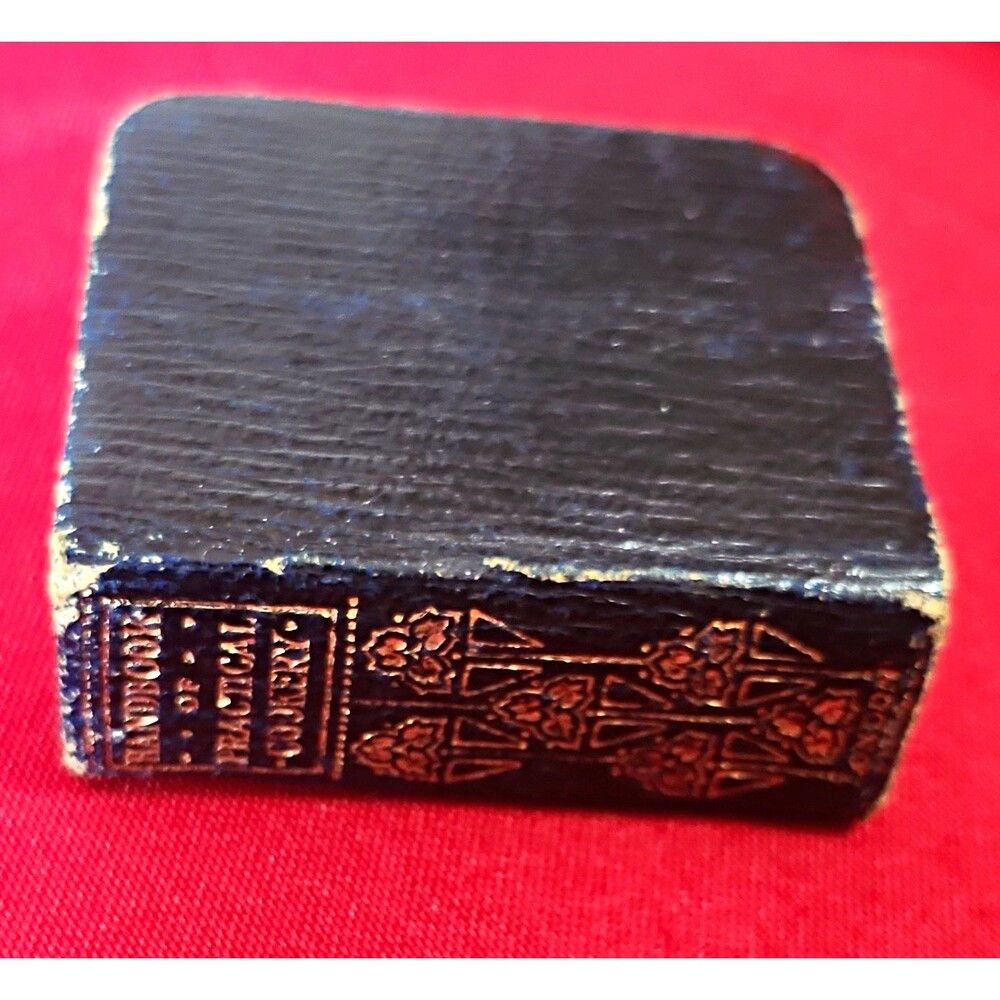 Handbook of Practical Cookery Matilda Lees Dods Small Black HC Gold Spine